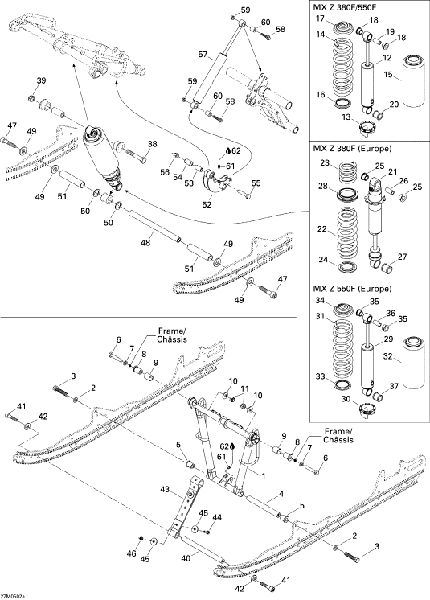 Ski-Doo Hex Screw M12 X60, Scotch Grip