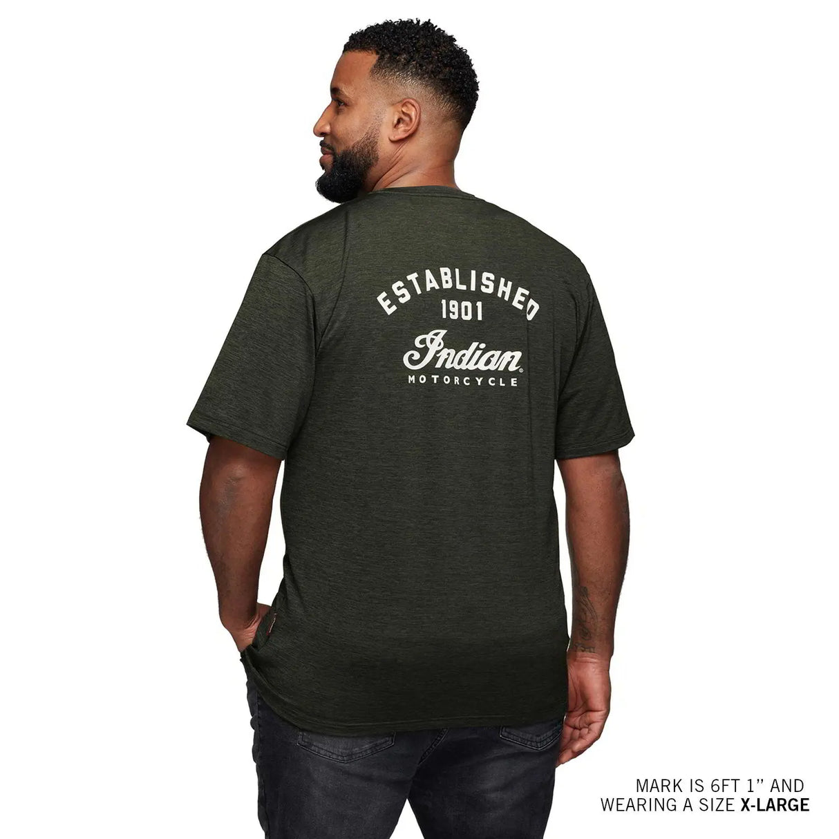 Indian Motorcycle Men's Established Script Athlete T-Shirt
