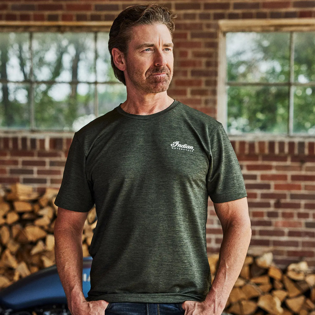Indian Motorcycle Men's Established Script Athlete T-Shirt