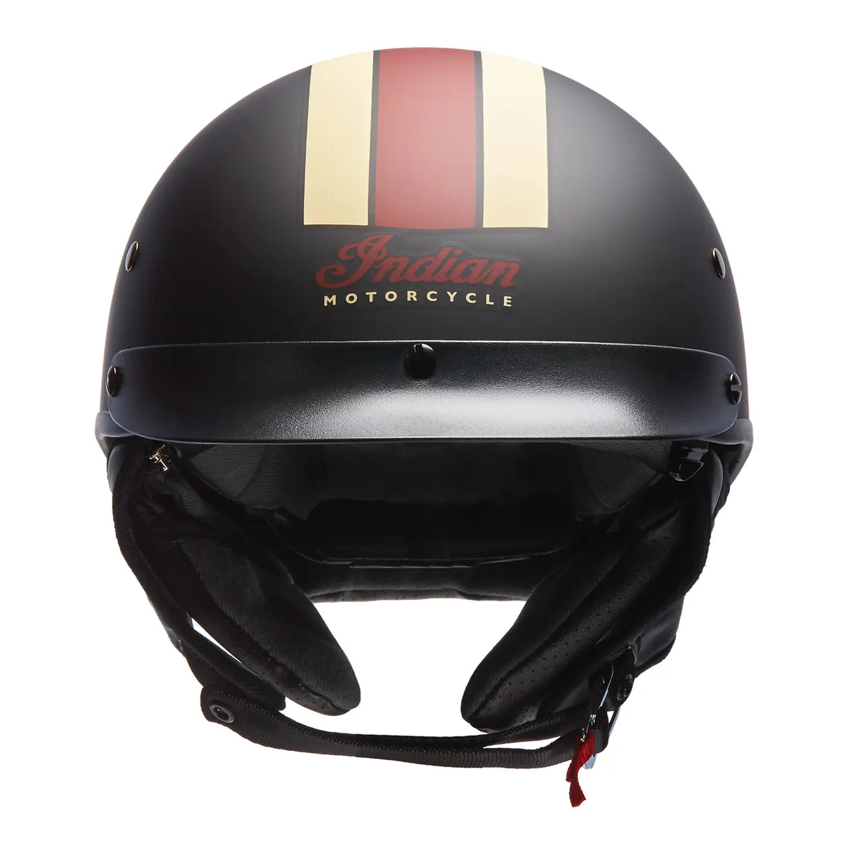 Indian Motorcycle Half Helmet with Retro Racing Stripe