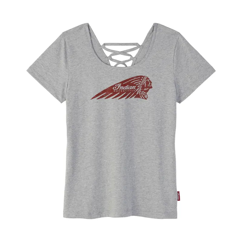 Indian Motorcycle Distressed Headdress Tie Back T-Shirt