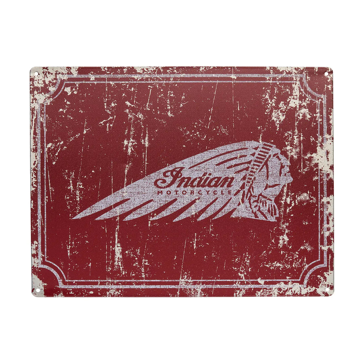 Indian Motorcycle Red Headdress Sign