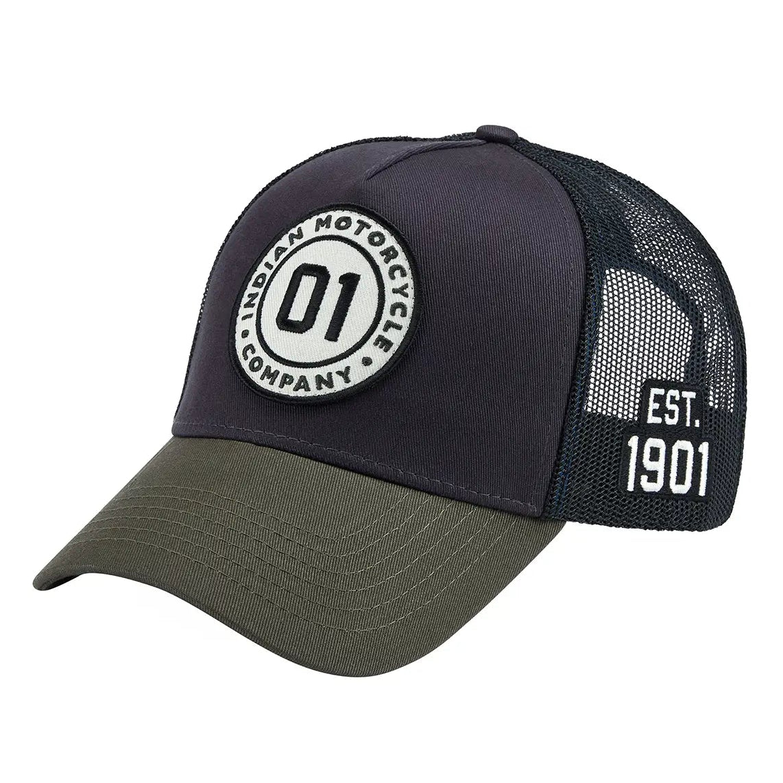 Indian Motorcycle 01 Patch Trucker Cap
