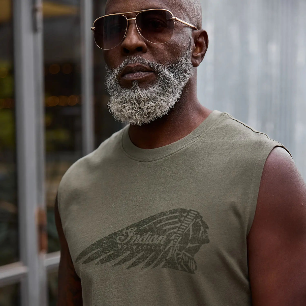 Indian Motorcycle Men's Headdress Print Tank