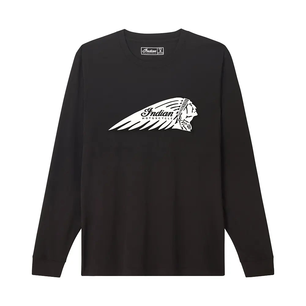 Indian Motorcycle Men's Essential Headdress Logo Long Sleeve T-Shirt