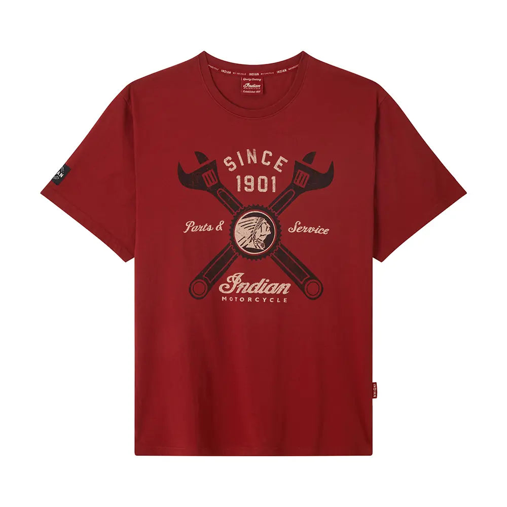 Indian Motorcycle Men's Parts and Service Graphic T-Shirt