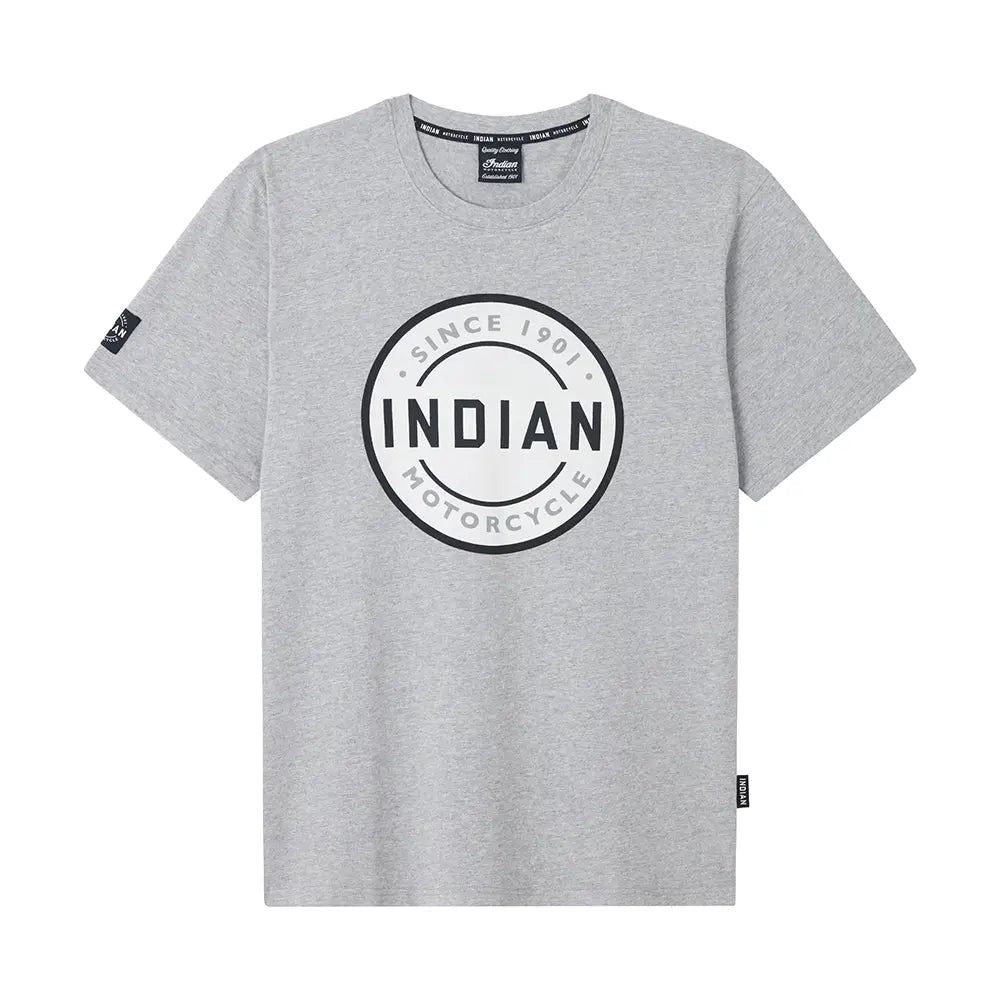 Indian Motorcycle Men's Block Circle Icon T-Shirt