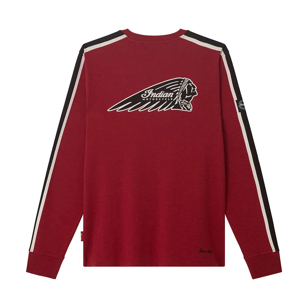 Indian Motorcycle Men's Headdress Striped Long Sleeve T-Shirt