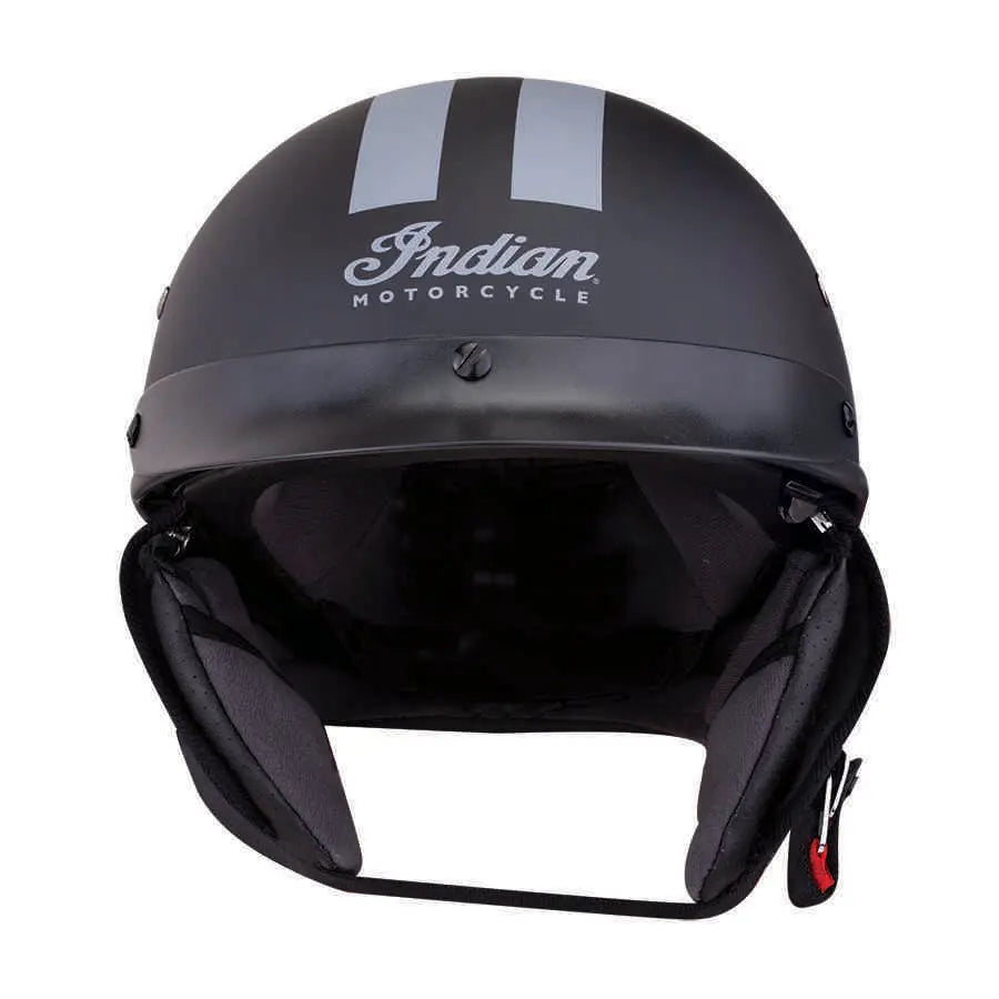Indian Motorcycle Half Helmet with Gray Stripe