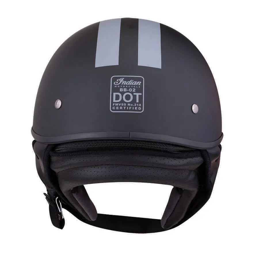 Indian Motorcycle Half Helmet with Gray Stripe