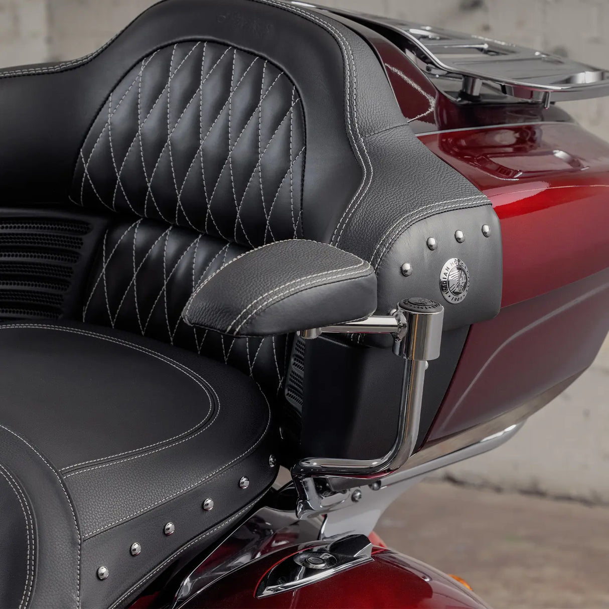 Indian Motorcycle Passenger Trunk Armrest Supports