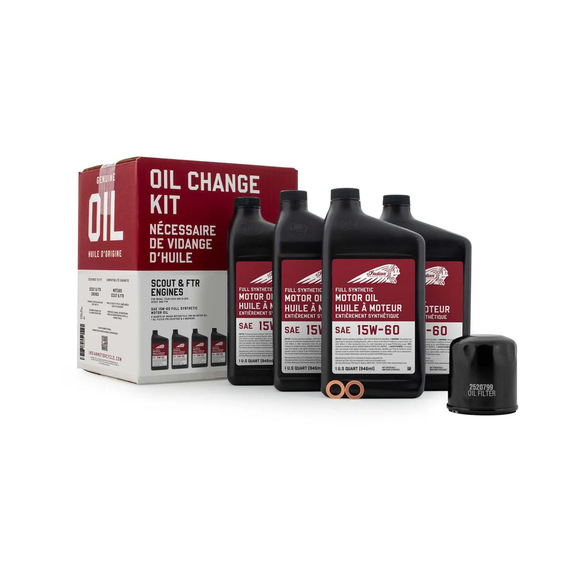 Indian Motorcycle Scout Oil Change Kit for Scout Engines