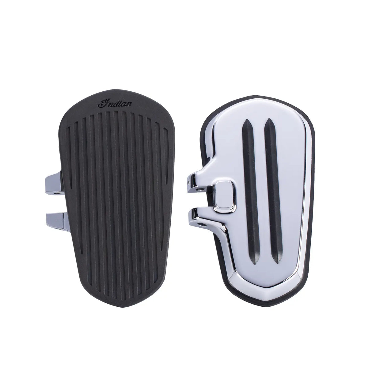 Indian Motorcycle Passenger Floorboards with Pads in Chrome - Pair