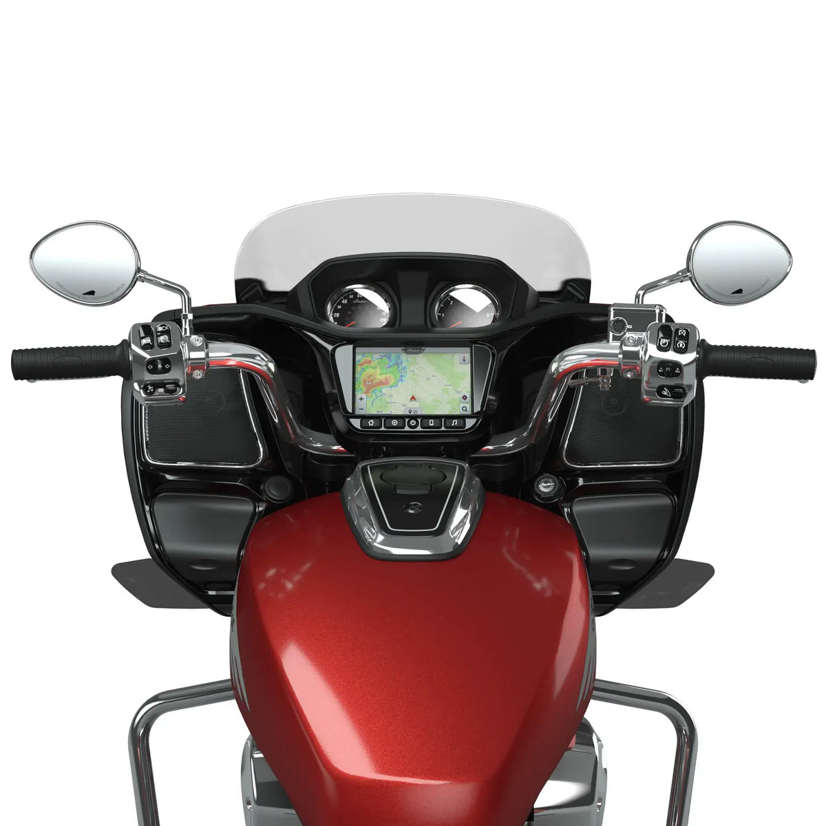 Indian Motorcycle Low Rise Handlebar - Polished Silver