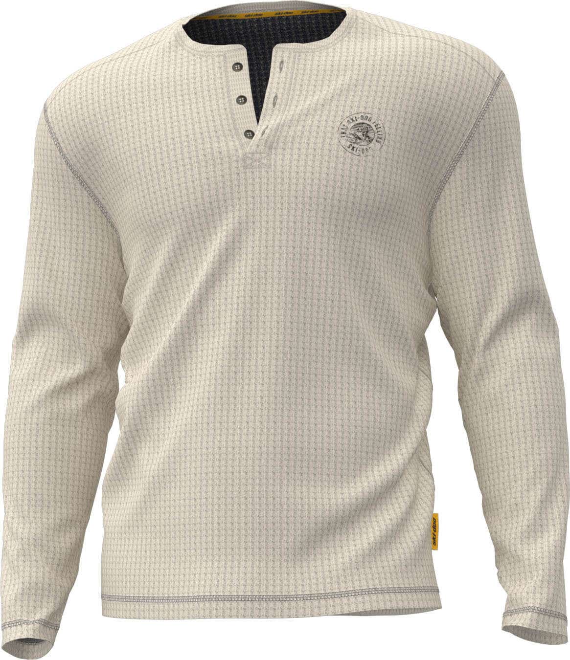 Ski-Doo Men's Waffle Knit Thermal Long Sleeve Henley
