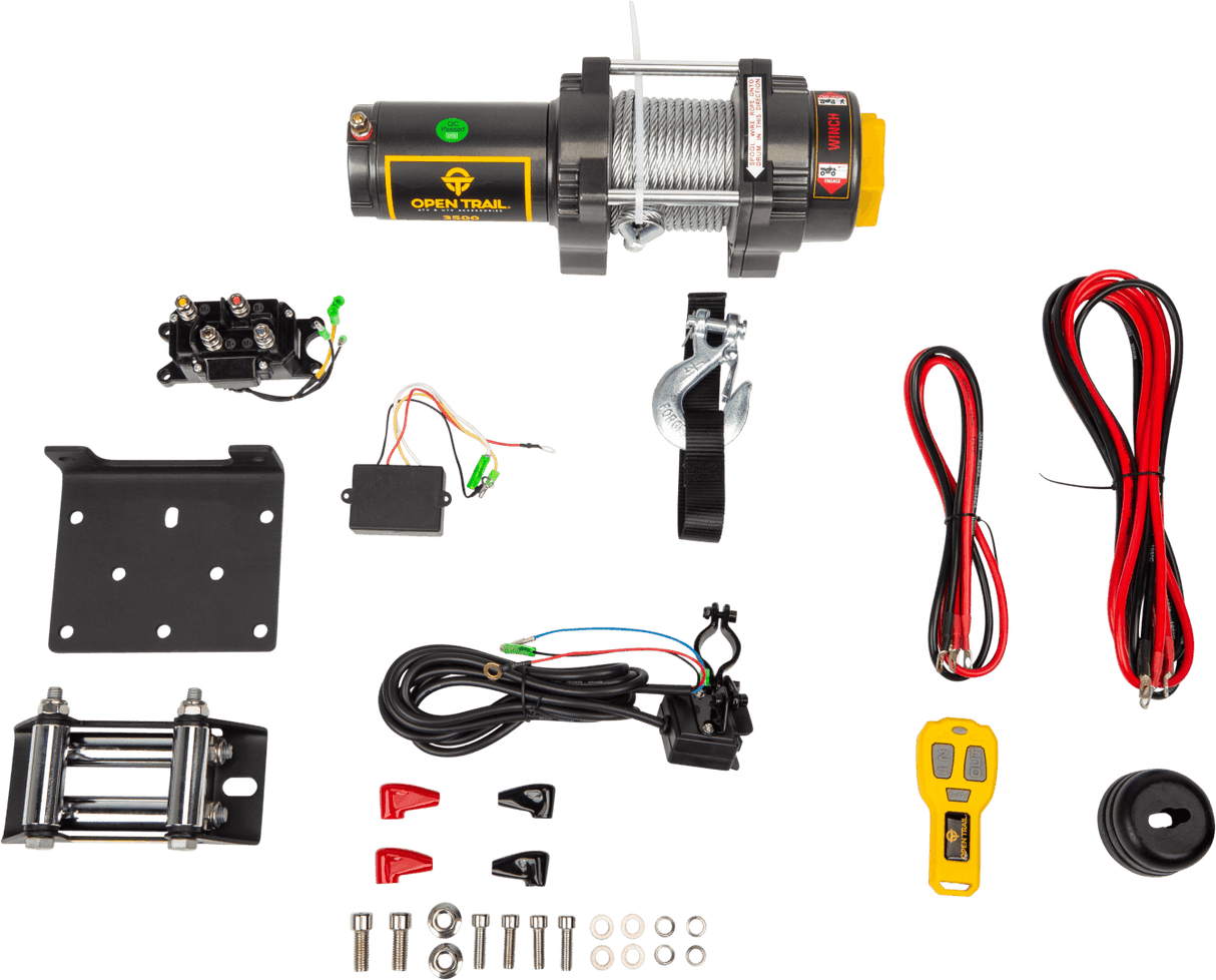 Open Trail 3500Lb Winch Steel Wire 191361422720 460-0129