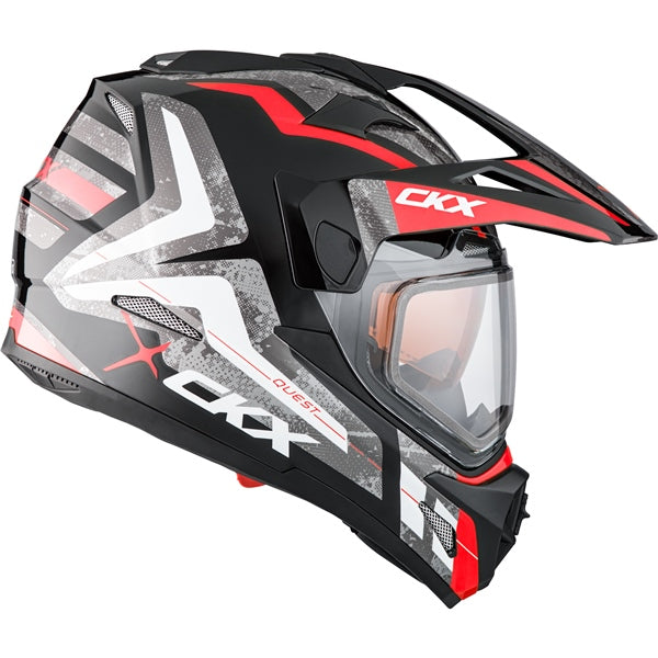 CKX Quest Helmet DL Prime Red Gloss LG - Sales Sample