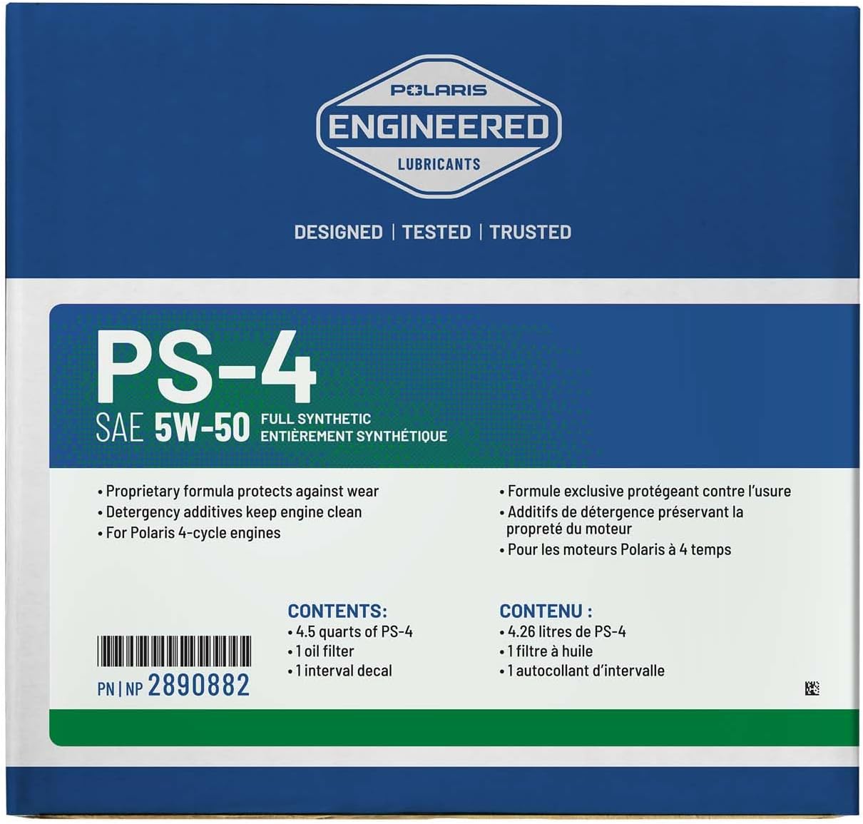 Polaris Oil Change Kit, for RANGER Models, Genuine OEM - 2890882