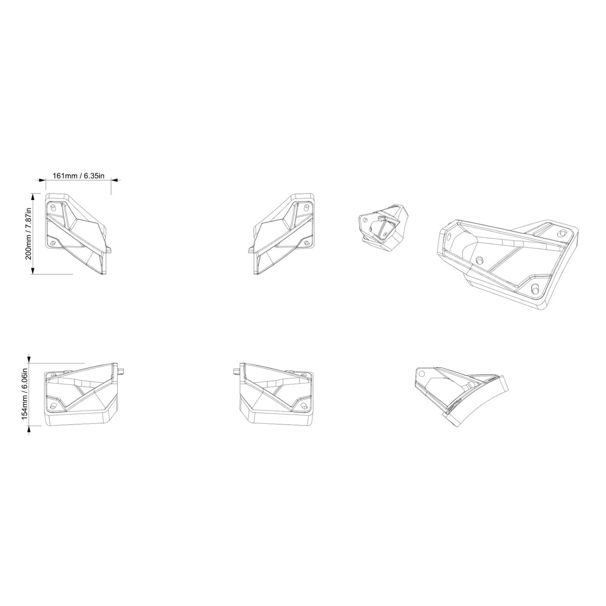 Can-Am Defender LED Light Bar Mounts