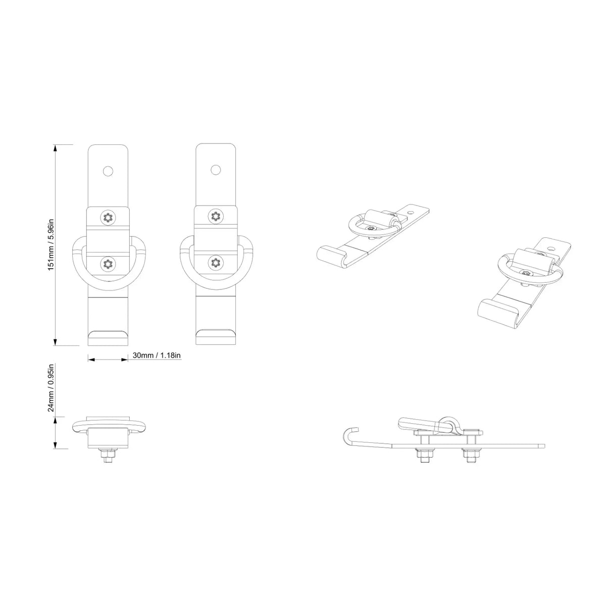 Can-Am Defender Tie Down Anchors