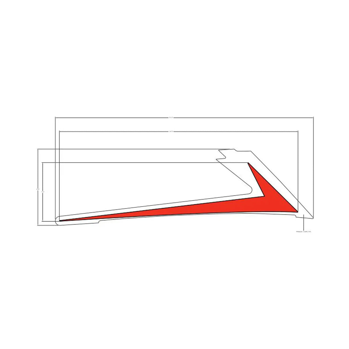 Polaris Slingshot Rear Deck Decal, Red, Right-Hand