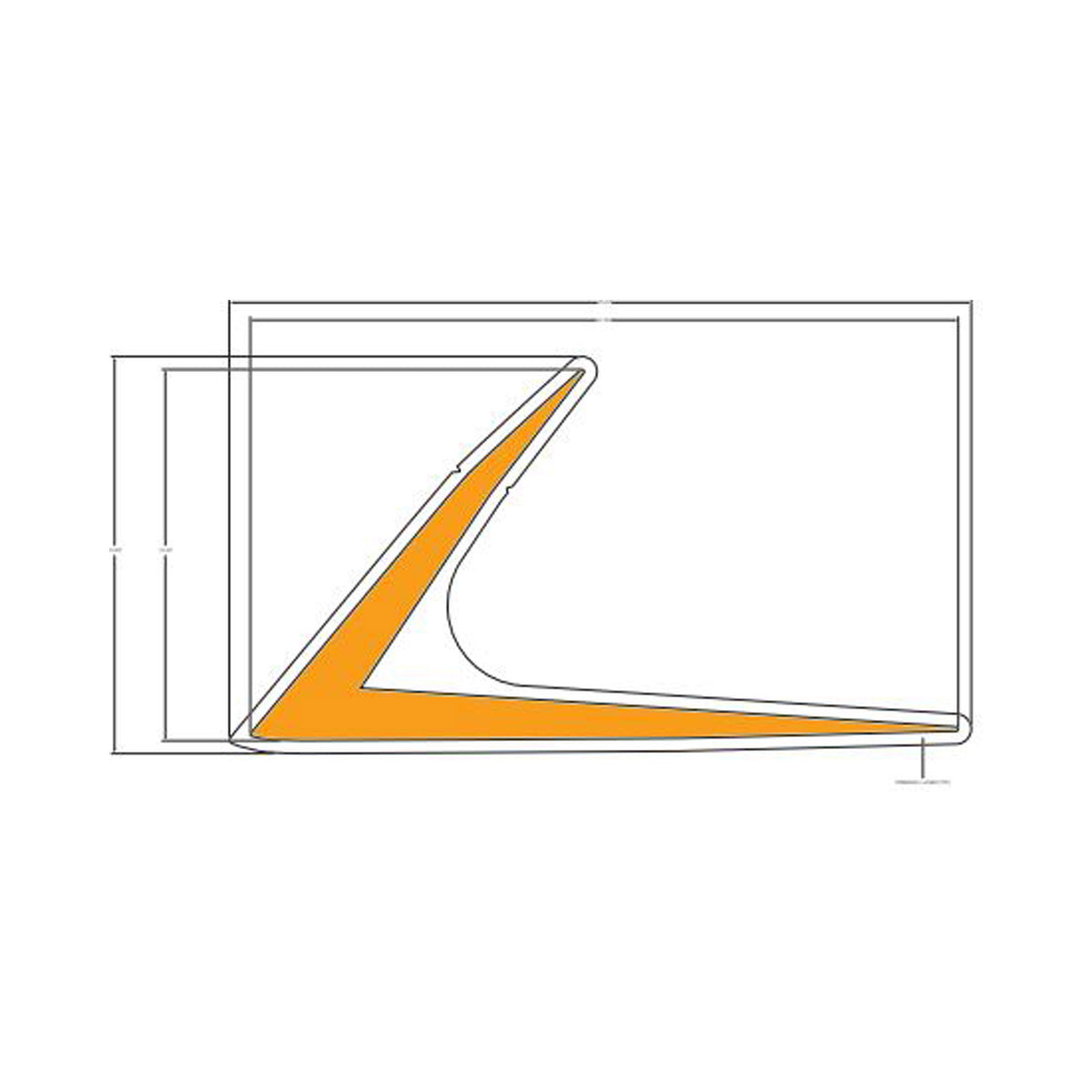 Polaris Slingshot Front Fender Decal, Slingshot Orange, Right Hand