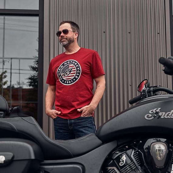 Indian Motorcycle Men's USA Flag Logo T-Shirt