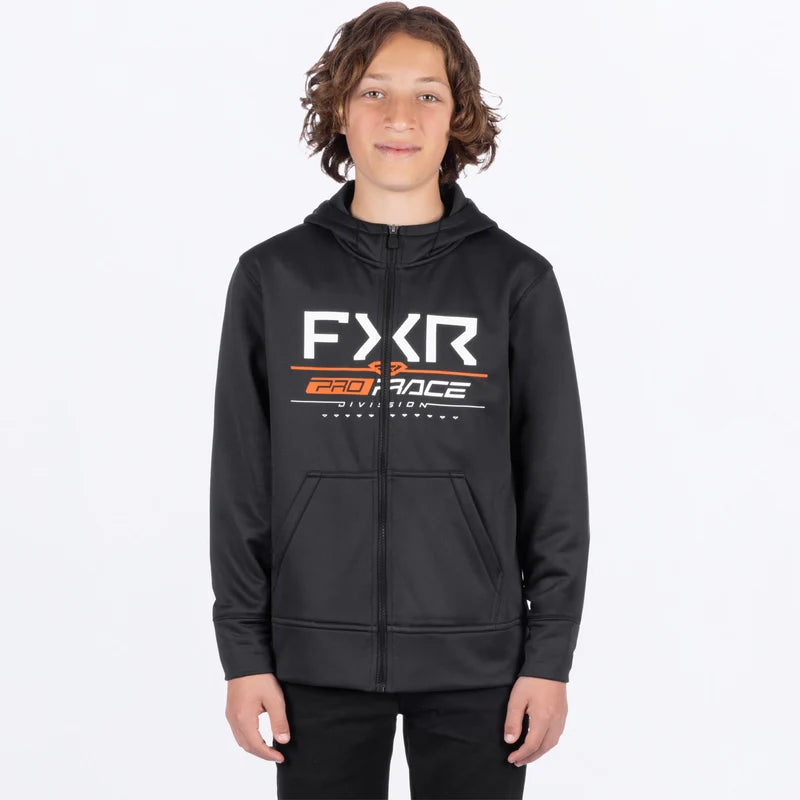 FXR Youth Race Division Tech Zip-up