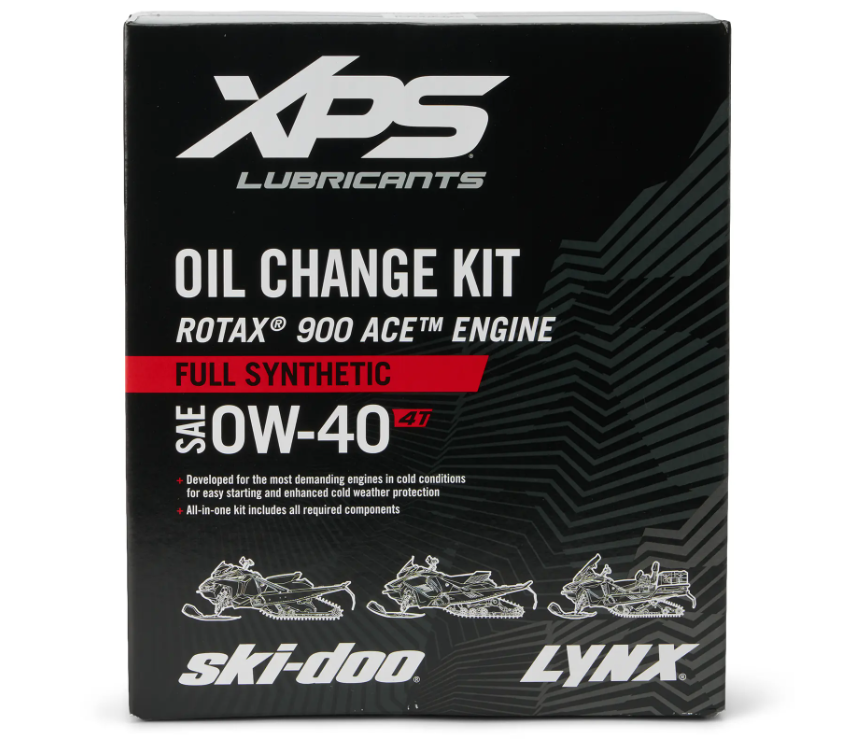 Ski-Doo XPS 4T 0W-40 Synthetic Oil Change Kit for Rotax 900 ACE engine SKU 9779254