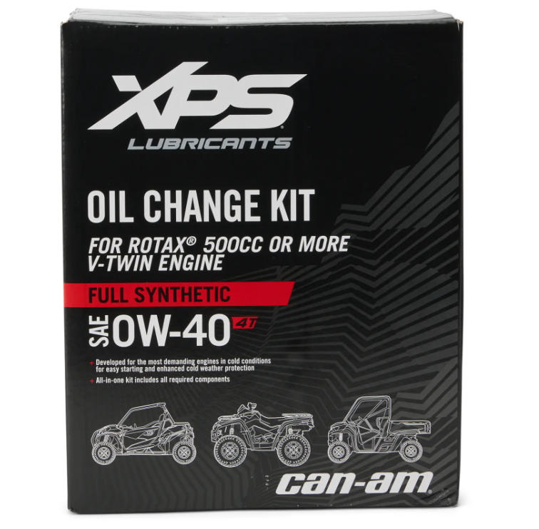 Can-Am XPS 4T 0W-40 Synthetic Oil Change Kit for Rotax 500 cc or more V-Twin engine SKU 9779259