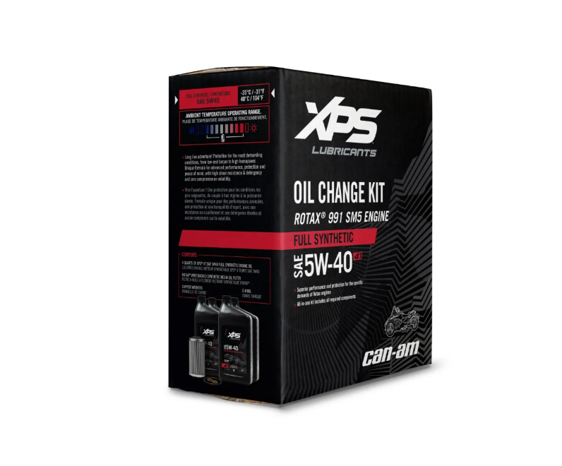 Can-Am XPS 4T 5W-40 Full Synthetic Oil Change Kit for Rotax 991 (SM5) engine SKU 9779482