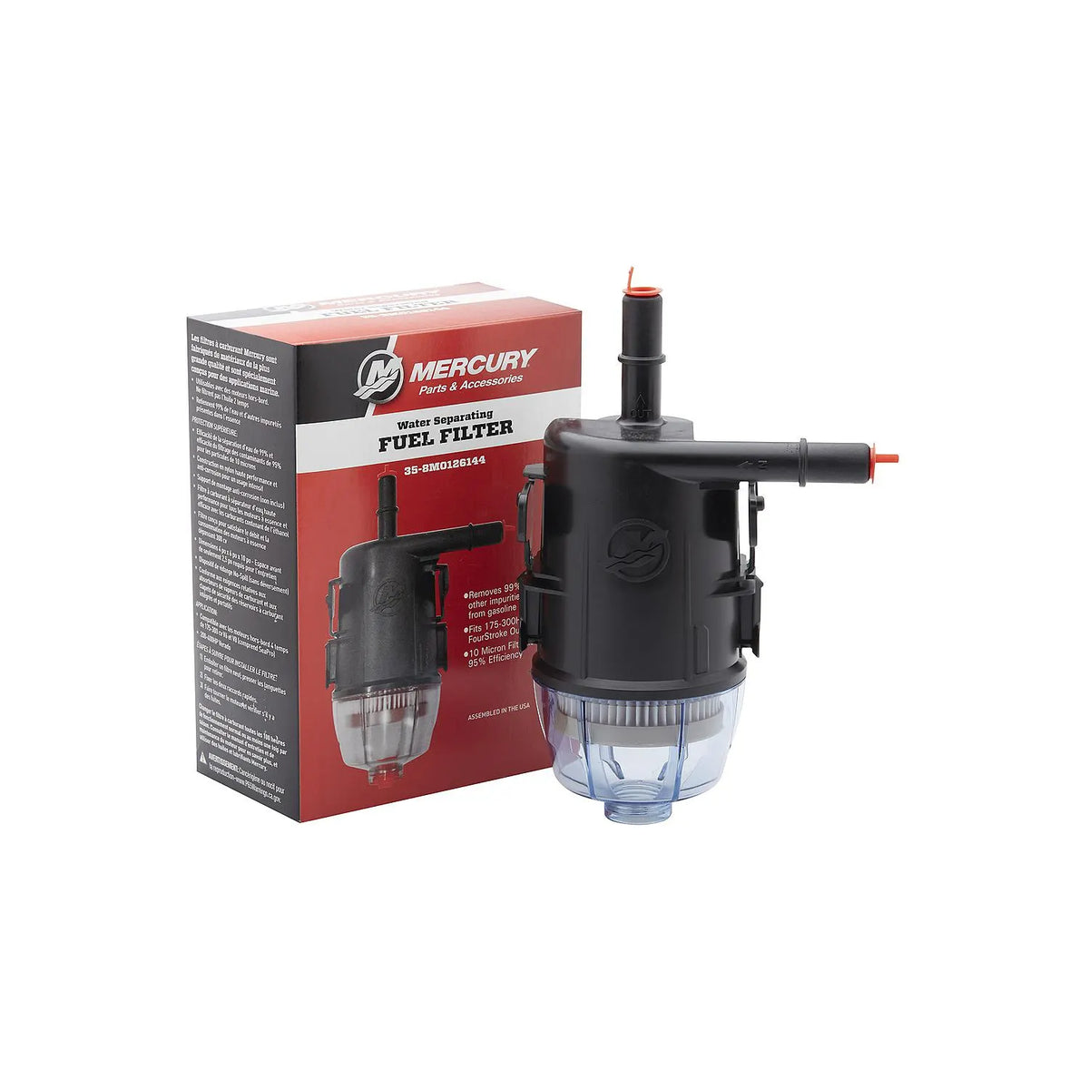 Mercury Water Separating Fuel Filter for Mercury V6 and V8 FourStroke Outboards - 8M0126144