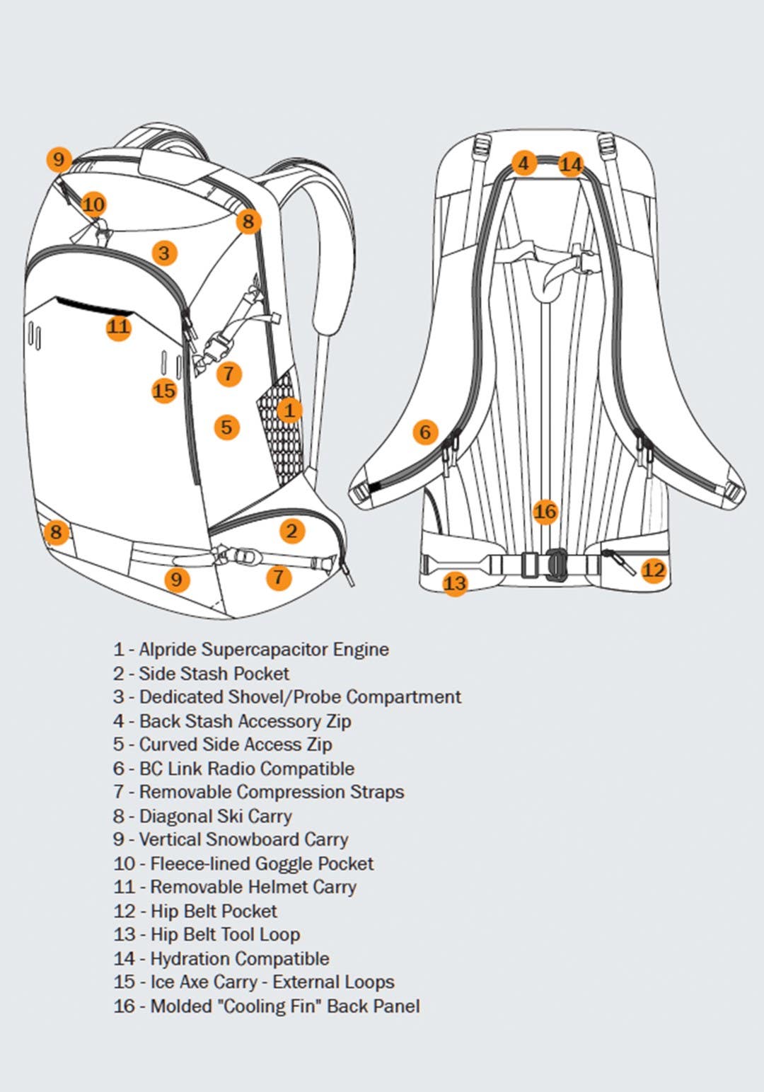 BCA Float E2 45L Orange