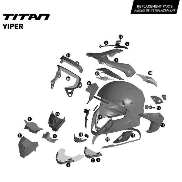 CKX Titan Helmet - Viper - Included 210° Goggles