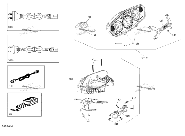Sea-doo BRP Spark Audio-Portable System Replacement Power Cord