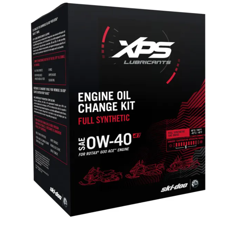 Ski-Doo XPS 4T 0W-40 Synthetic Oil Change Kit for Rotax 600 ACE engine SKU 9779253