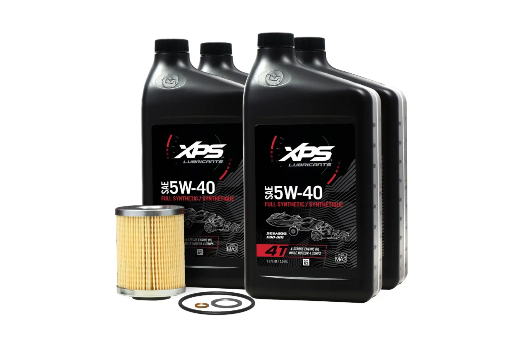 Can-Am XPS 4T 5W-40 Full Synthetic Oil Change Kit for Rotax 900/999 ACE engine SKU 9779502