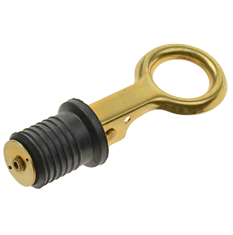Brass Snap Handle Drain Plug 1"