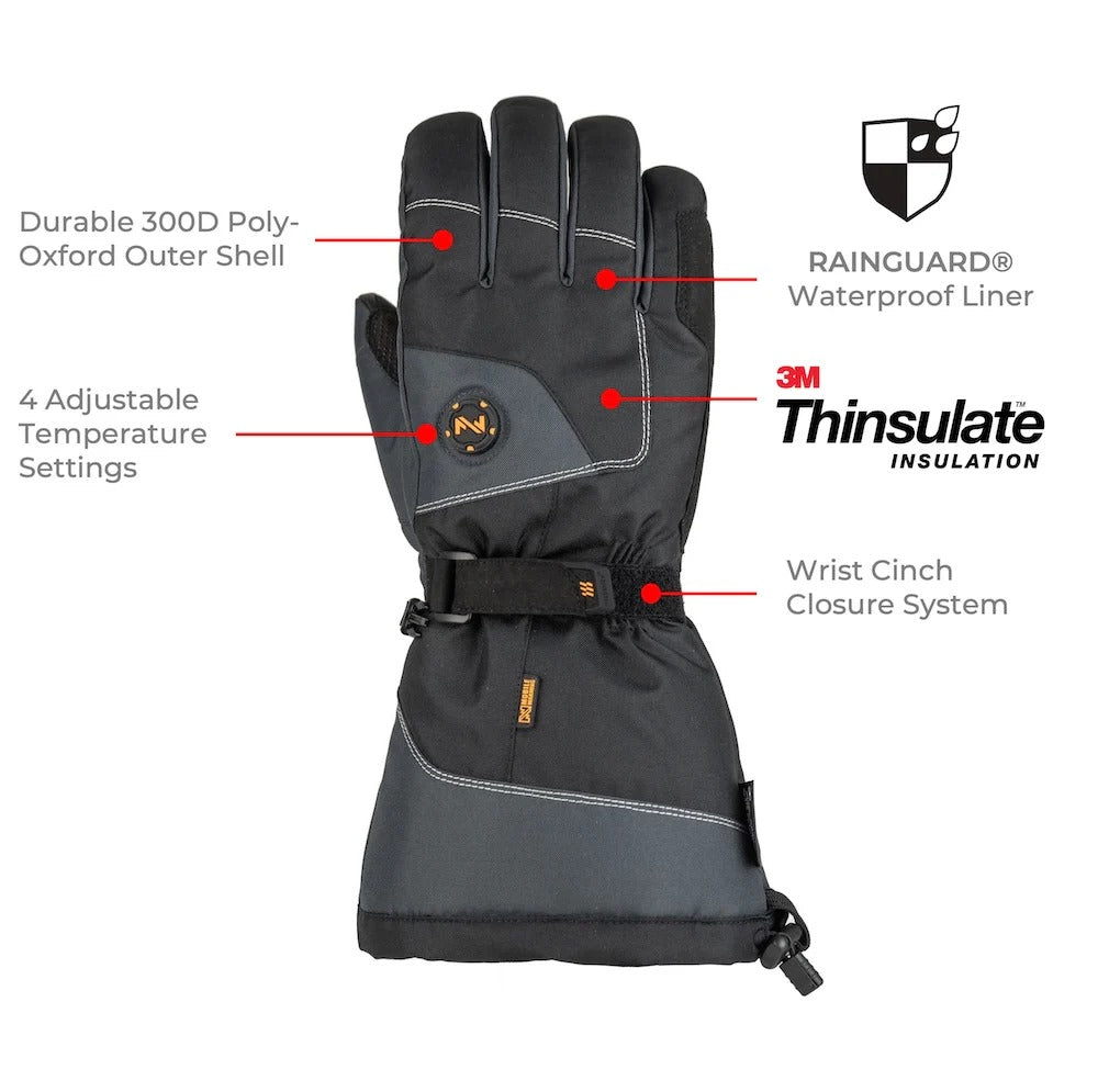 Squall 2.0 Heated Glove - Unisex 7.4v - Black - XL
