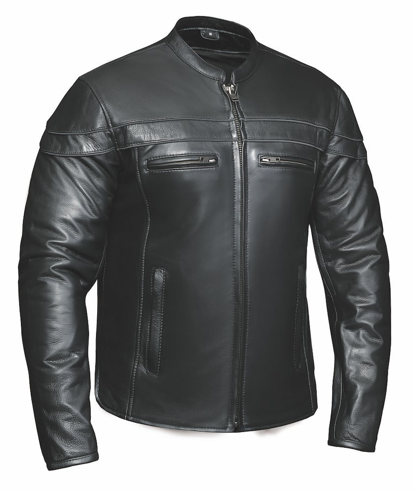 UNIK Men's Premium Buffalo Leather Motorcycle Jacket