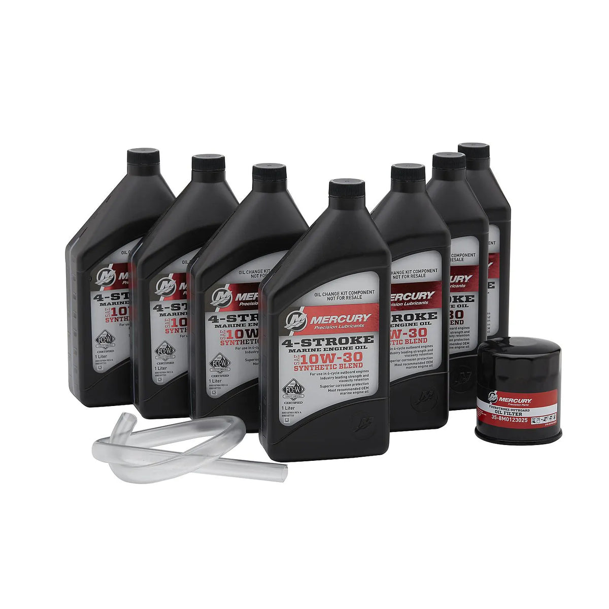 Mercury 10W-30 4-Stroke Outboard Oil Change Kit for Mercury V6 and V8 175-300hp Outboards - 8M0187621