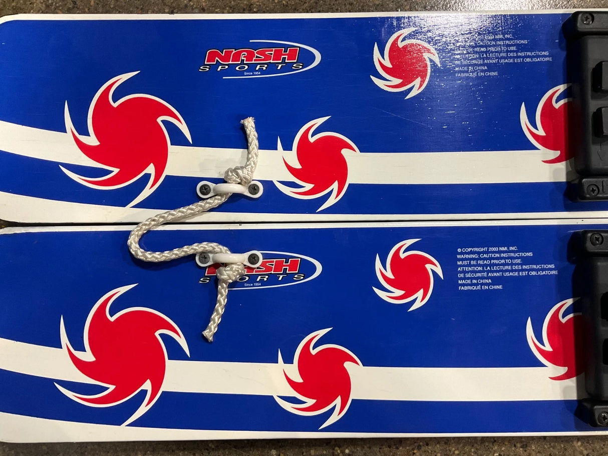 New Nash Sports Profile 47" Youth Trainer Vintage Wooden Water Skis with Rope