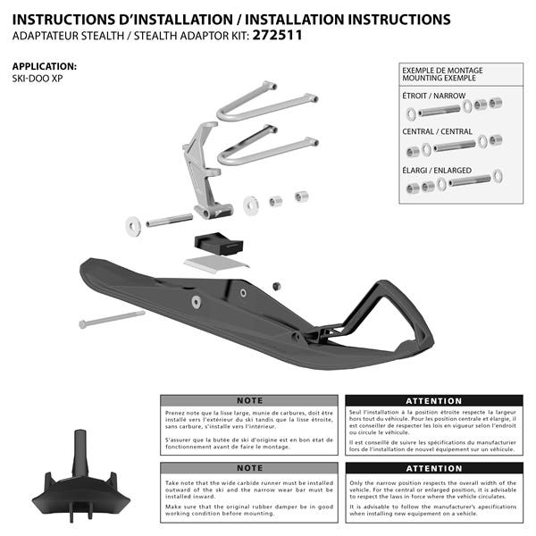 Kimpex Stealth Ski Kit For Ski-Doo