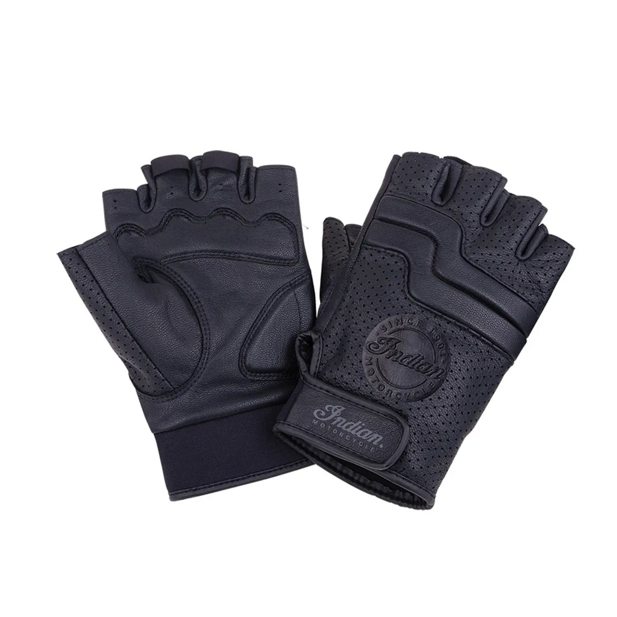Indian Motorcycle Men's Leather Fingerless Denton Glove