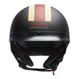 Indian Motorcycle Half Helmet with Retro Racing Stripe