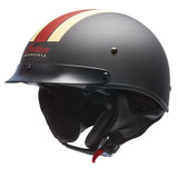 Indian Motorcycle Half Helmet with Retro Racing Stripe
