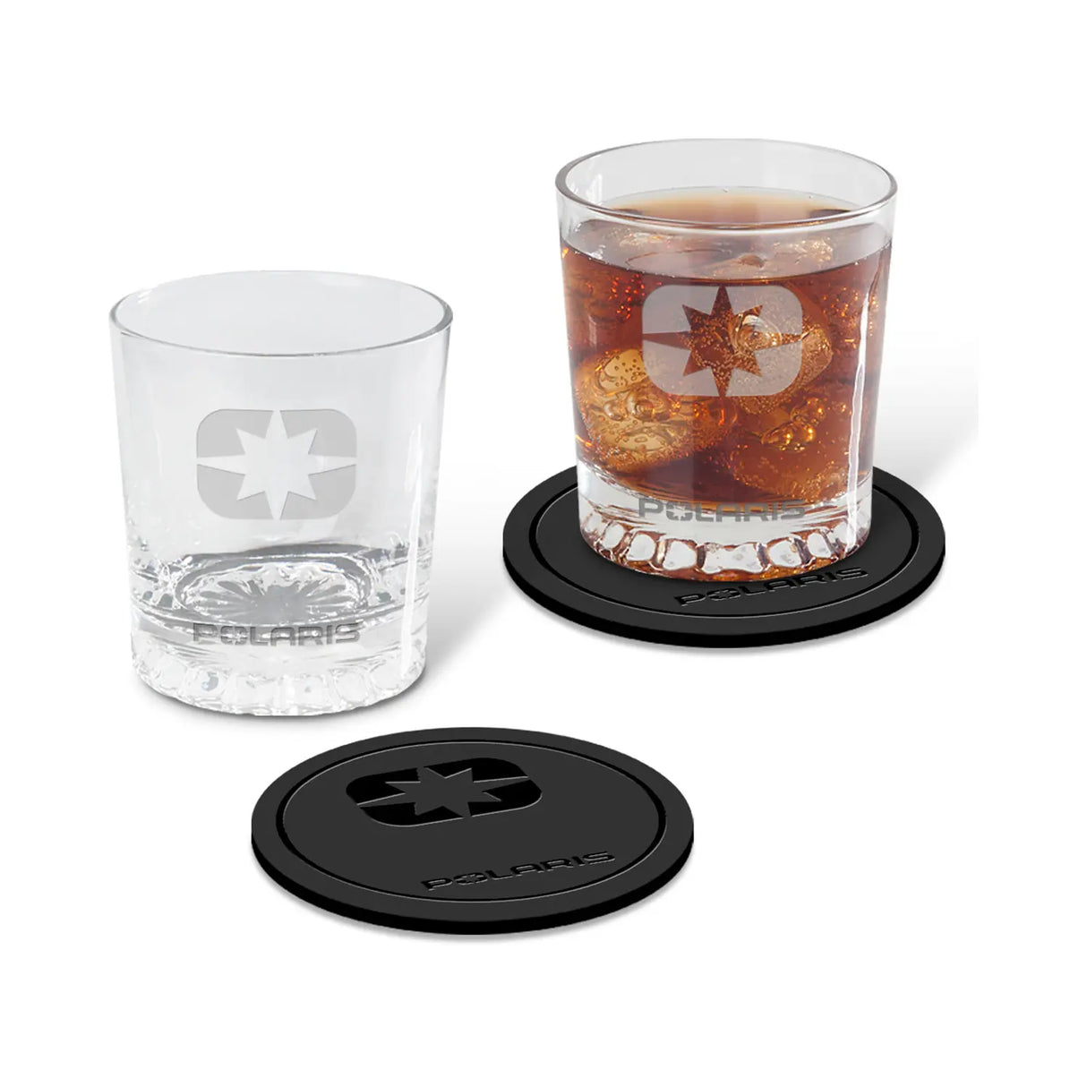 Polaris Etched Low Ball Glasses
