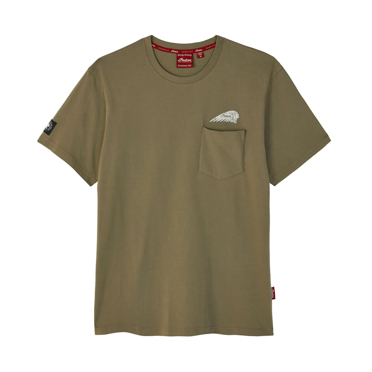 Indian Motorcycle Men's Spirit Lake IA Pocket T-Shirt