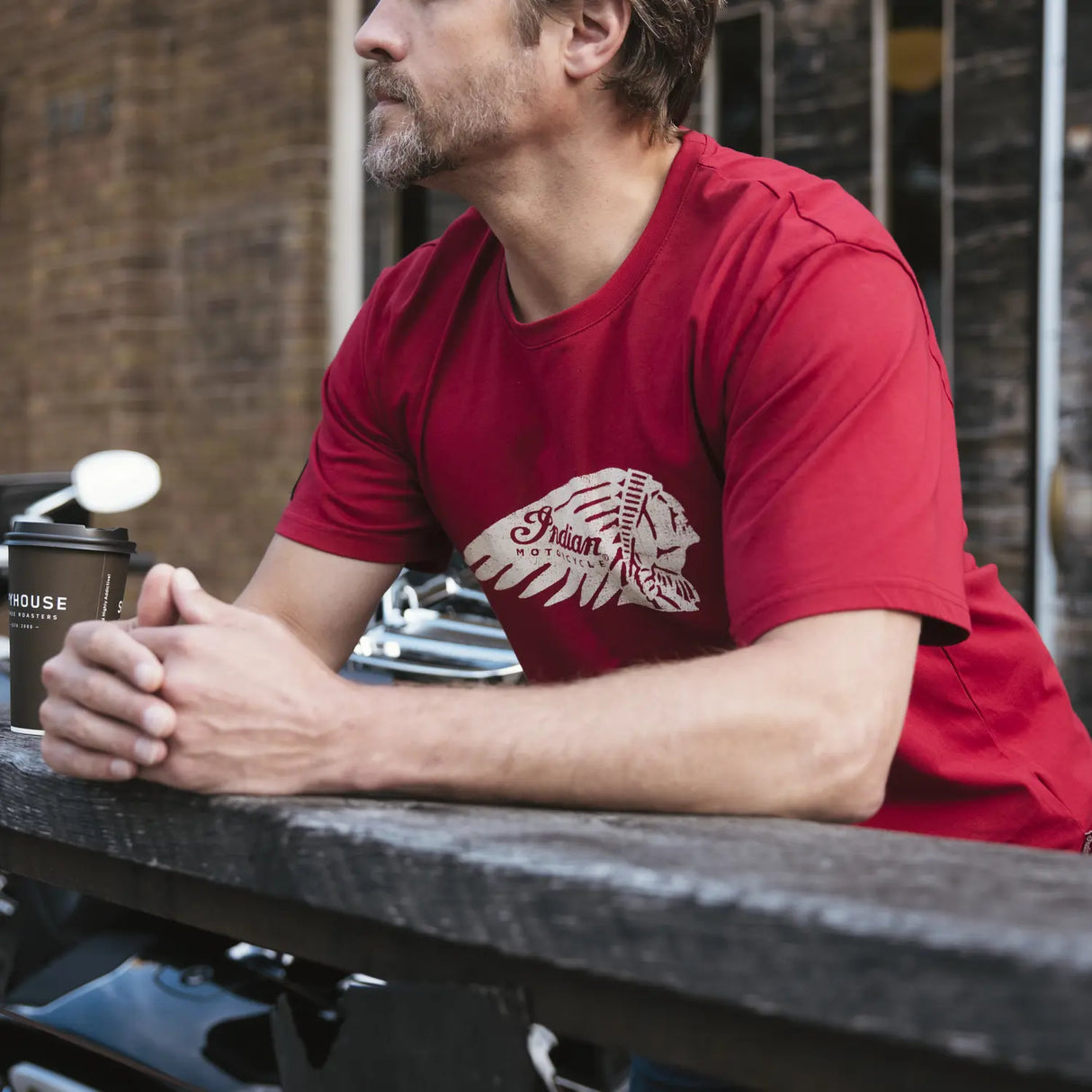 Indian Motorcycle Men's Distressed Headdress T-Shirt