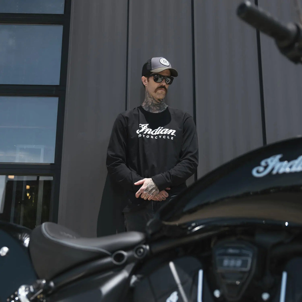 Indian Motorcycle Men's Essential Script Logo Long Sleeve T-Shirt